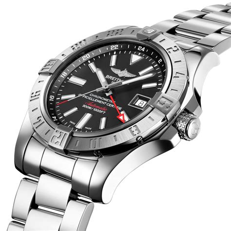 breitling avenger 2 blacksteel gmt|breitling super avenger 2 price.